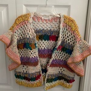 Colorful crochet sweater